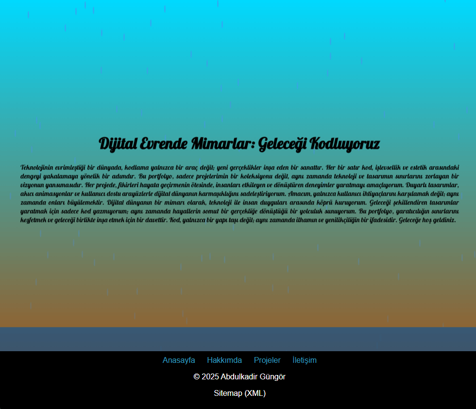 Kişisel Web Sitesi Tasarımı