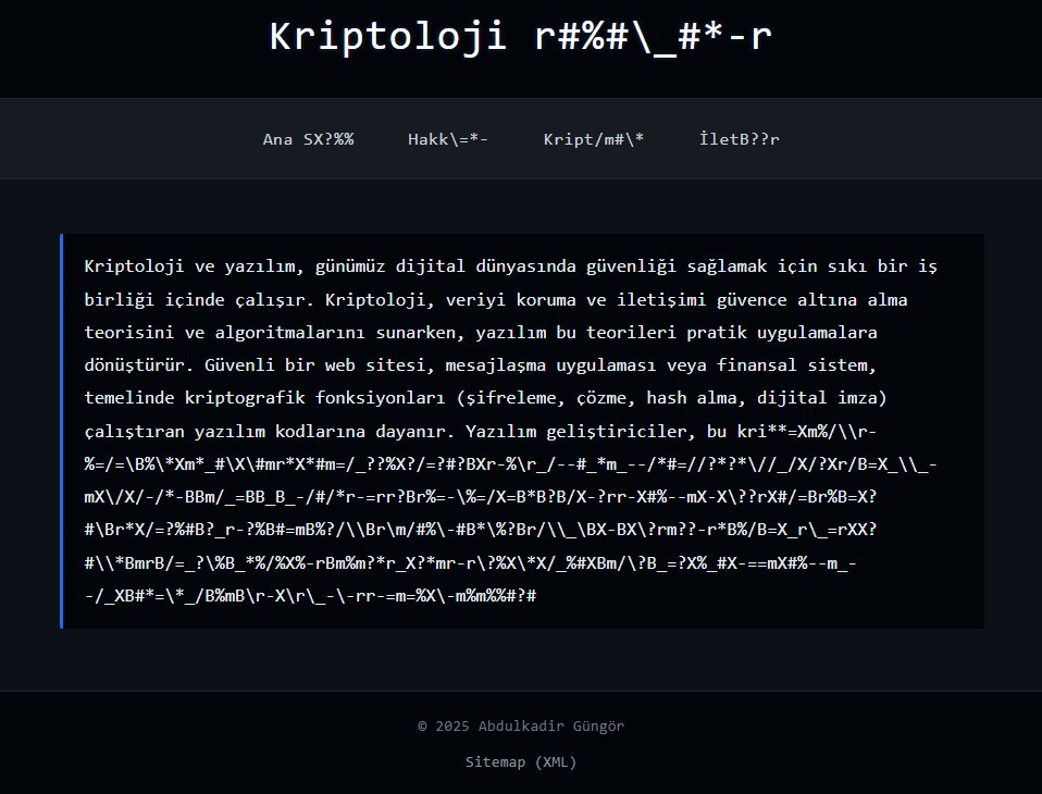 Kişisel Web Sitesi Tasarımı